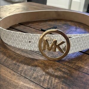 Michael Kors Gray and Gold Women's Belt